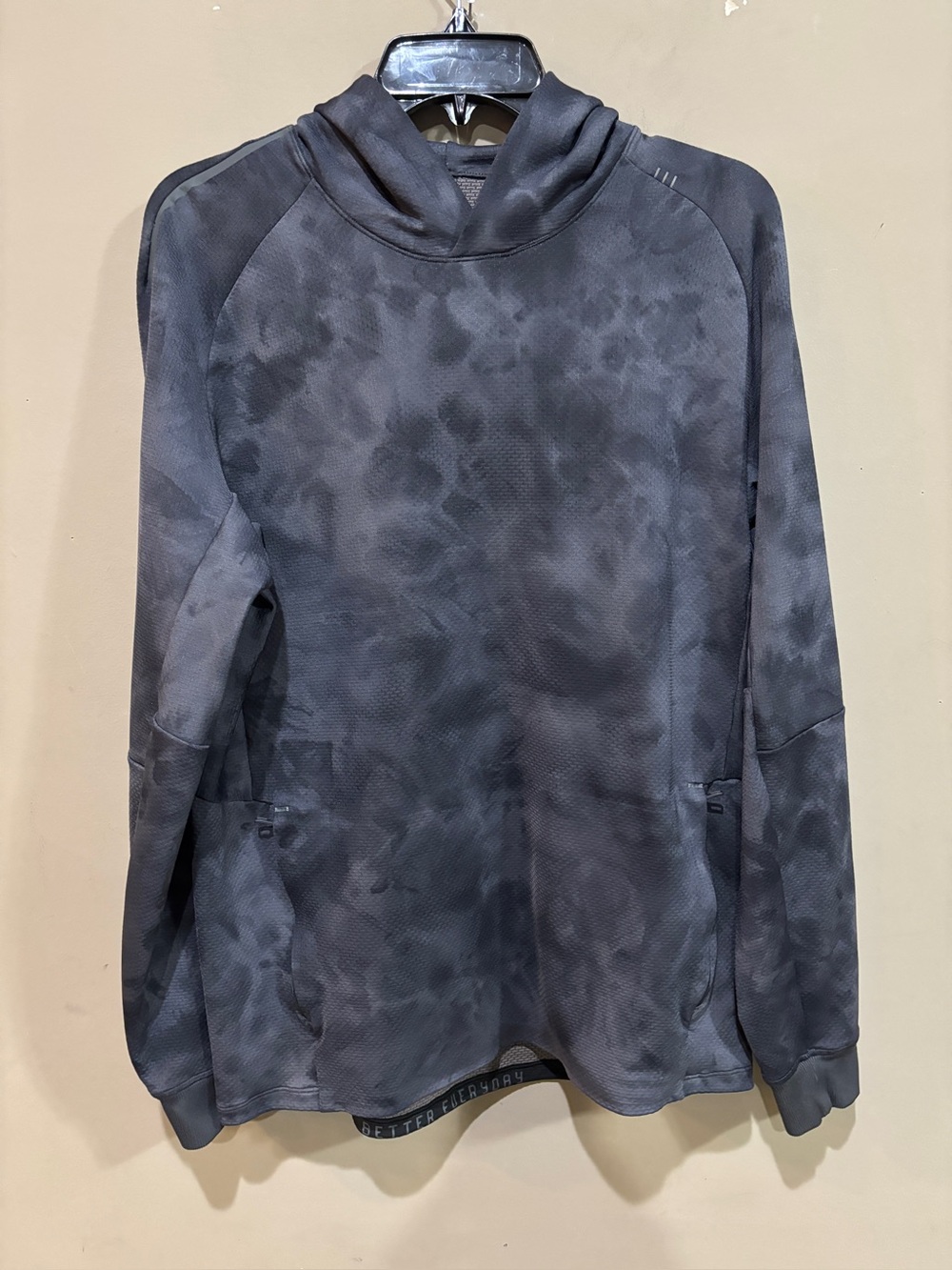 Lululemon Textured Tech Hoodie Men’s Large Diamond Dye Rhino Grey Anchor